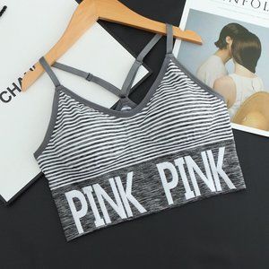 Smoky Gray Push Up Sports Bra